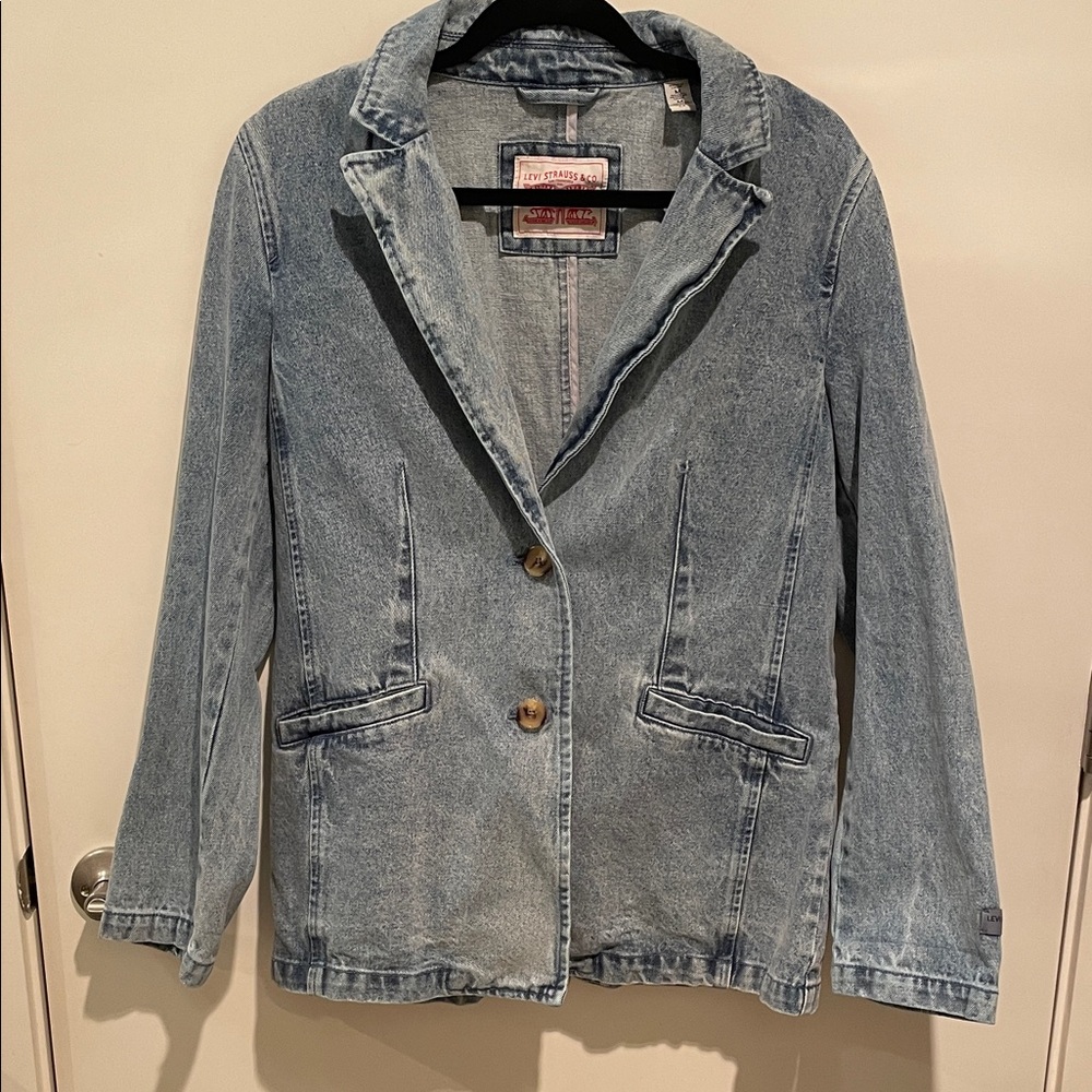Levi's Light Blue Denim Blazer
